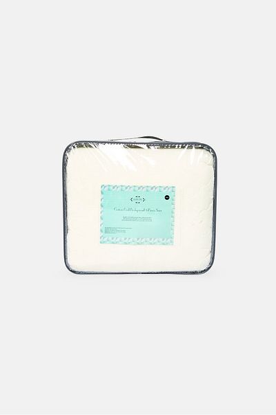NANETTE LEPORE 3 Pieces King Quilted Bedspread With Pillow Case Set, Ivory