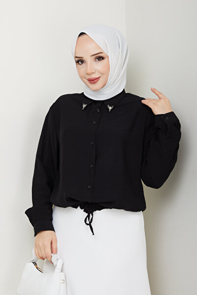 Pamuk Butik قميص نسائي بتفاصيل حجرية