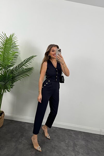 Tulipabutik Set vestă și pantaloni cu capse