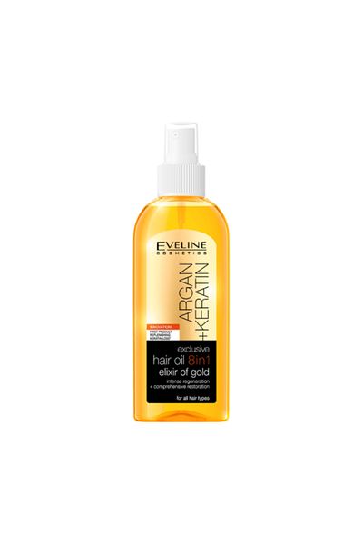 Eveline Cosmetics Eveline Exclusive Hair Oil 8 in 1 Elixir of Gold - 150ml
