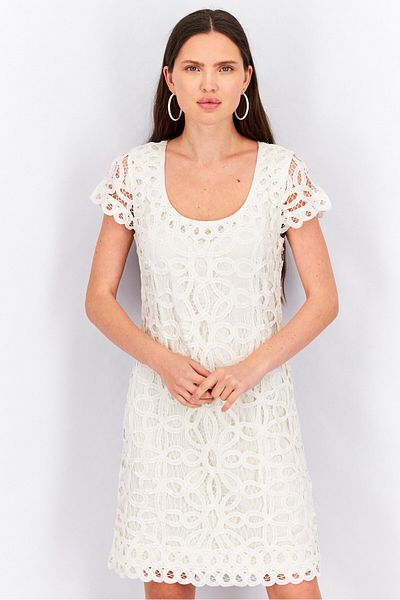 Ralph Lauren Women Lace Sleeveless Mini Dress, Cream