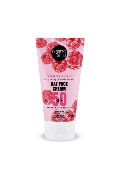 organic shop كريم واقي من الشمس بالتوت للبشرة العادية إلى الجافة مع عامل حماية من الشمس 50 - 50 مل