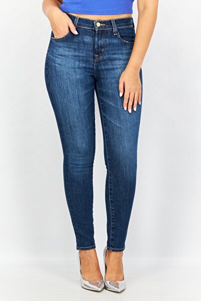 J Brand Yayınları Women Regular Fit Washed Stretchable Denim Jeans, Blue