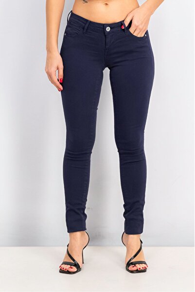 Guess Women Plain Ultra Skinny Low Jeggings, Navy Blue