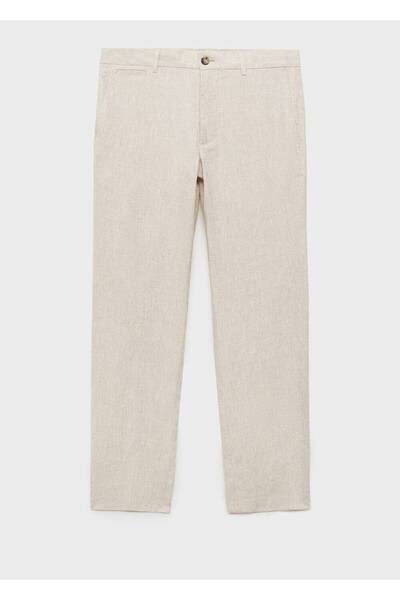 MANGO Man Slim fit %100 keten pantolon
