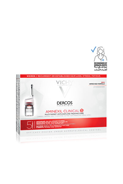 Vichy فيشي ديركوس أمينيكسيل كلينيكال 5 للنساء - 21 جرعة أحادية