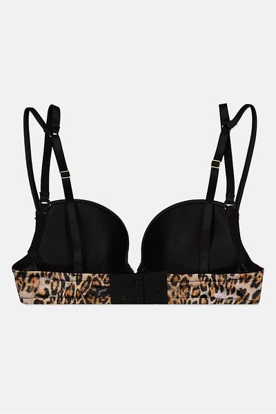 Guess Women Padded Underwire Push Bra, Black Combo