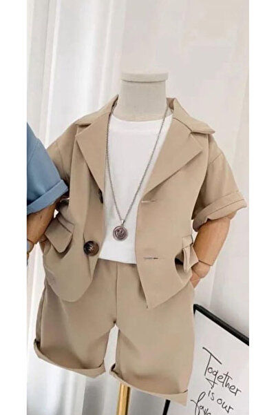 ipekkids Combinație de sărbătoare pentru băieți - cremă İpekkids