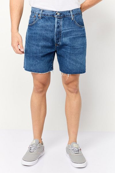 Levi's Men Washed Denim Shorts, Blue