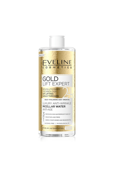 Eveline Cosmetics ماء ميسيلار إيفلين جولد ليفت إكسبيرت المضاد للتجاعيد - 500 مل