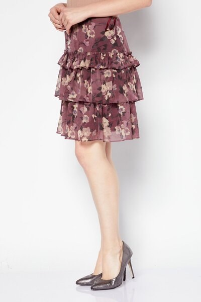 Ralph Lauren Lauren by Women Petite Floral Pattern Mini Skirt, Multicolor