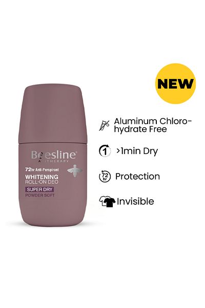 Beesline Whitening Roll-on Deodorant - Super Dry - Powder Soft - 50ml