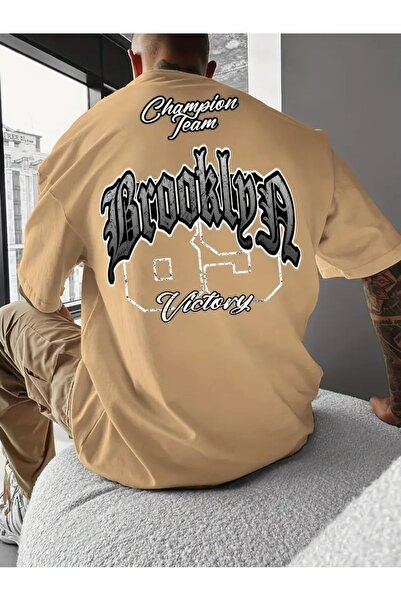 LAND MODA Tricou confortabil pentru bărbați, cu decolteu rotund, cu imprimeu ...