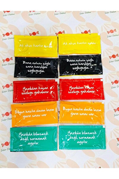 ÖZ KIRTASİYE Komik Yazılı Tek Kullanımlık Islak Mendil (10 ADET)