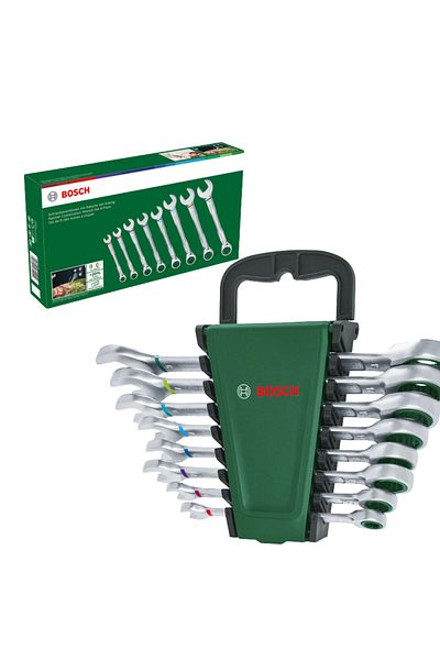 Bosch Hand Tool Ratcheting Combination Wrench Set – 8 Piece Durable Hand Tool Set