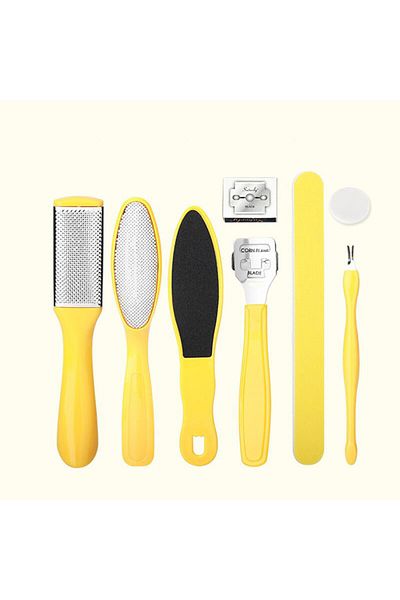Choice Yellow 8 Piece Set Foot Octopus Fish Eye Exfoliating Heel Sharpener Heel Cramping Heel Cramping Heel