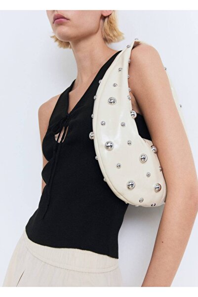 MANGO Woman Fiyonklu dokuma bluz