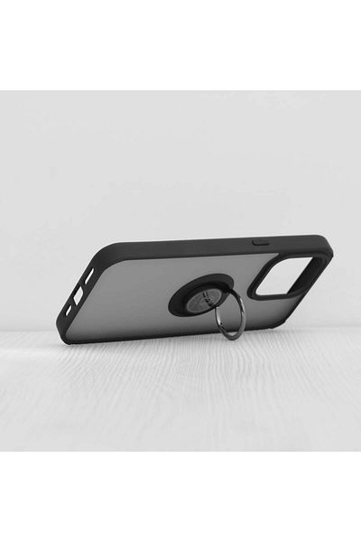 SKYDDAR INNOVATION Case For Iphone 15 Pro Max, Glinth Rotating Ring, Magnetic Compatibility, Black, Sticker Set