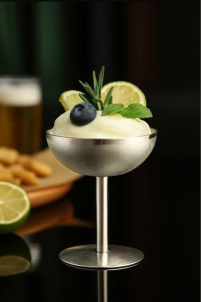 ÖZBURAK High Footed Steel Delight - Presentation and Bowl Height: 12 cm