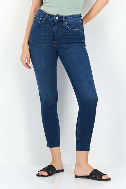 rag & bone Women Regular Fit Dark Wash Stretchable Denim, Blue