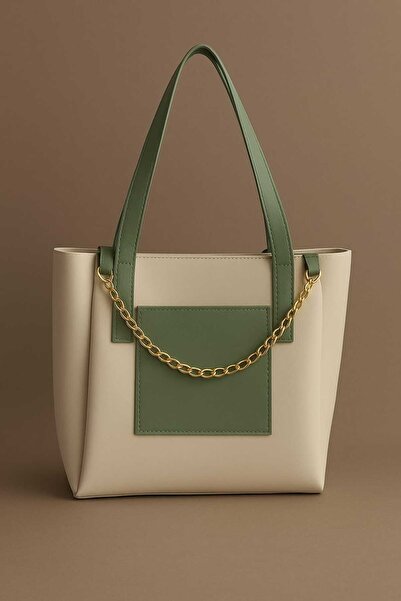 ROYAL LADYS حقيبة كتف بسلسلة ذهبية وجيوب واسعة |   رويال ليديز أناقة يومية