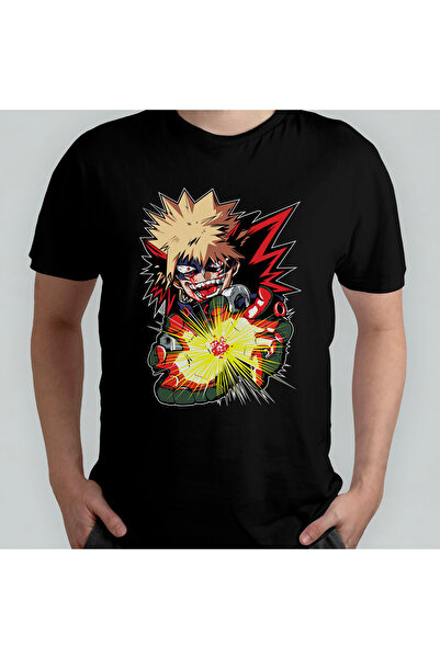 Pixxa My Hero Academia Katsuki Bakugo Унісекс 100% бавовна Футболка з круглим...
