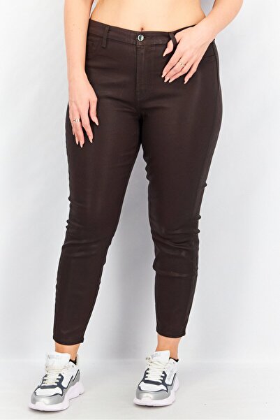 Jen 7 Women Skinny Fit Stretchable Ankle Jeans, Brown