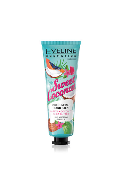 Eveline Cosmetics بلسم ايفلين المرطب لليدين بجوز الهند الحلو - 50 مل