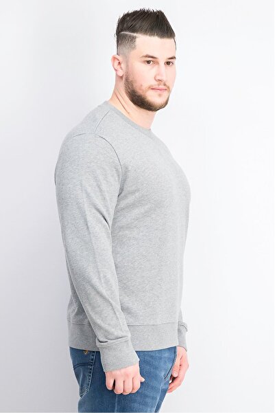 Tchibo Men Crew Neck Heather Sweatshirt, Grey