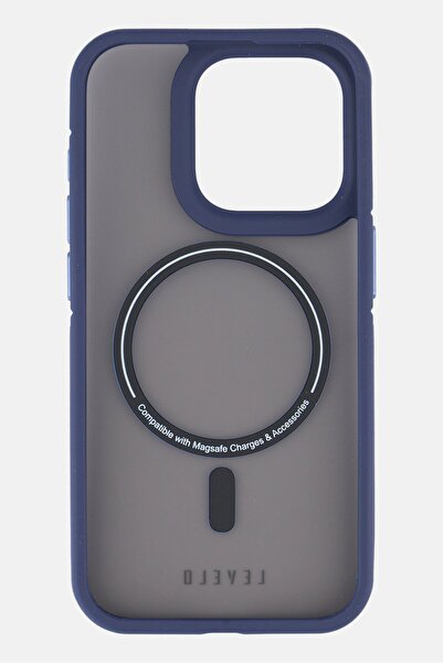Levelo Iphone 15 Pro Rouge Magsafe Matte Case, Grey/navy