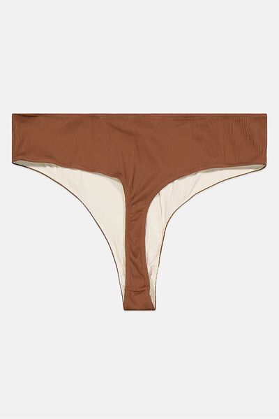 We Are We Wear Women Plain Bikini Bottom, Brown