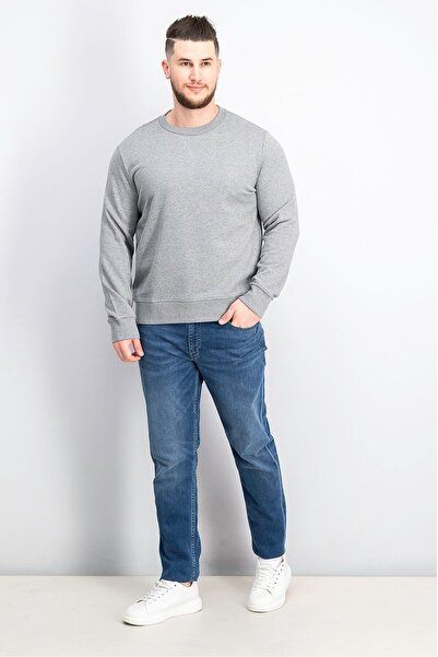 Tchibo Men Crew Neck Heather Sweatshirt, Grey