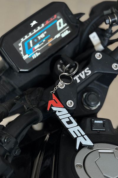 Banxtre Red R Logo Keychain for Tvs Raider (1 Pcs) (12cm)