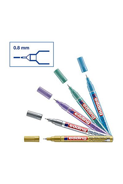 Edding 780 Gloss Paint Marker Metallic Colors 0.8mm Set of 5