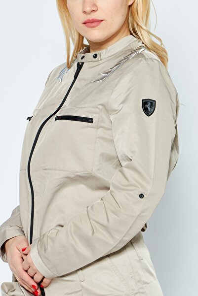 Scuderia Ferrari Women Sportswear Fit Long Sleeve Outdoor Playsuits, Tan