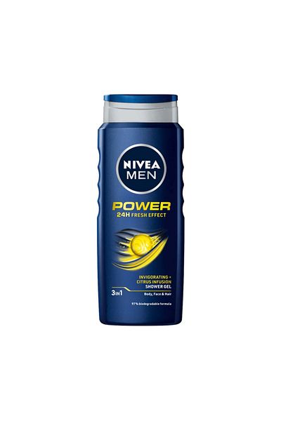 NIVEA Men Power Fresh 24H Fresh Effect Shower Gel - 500ml