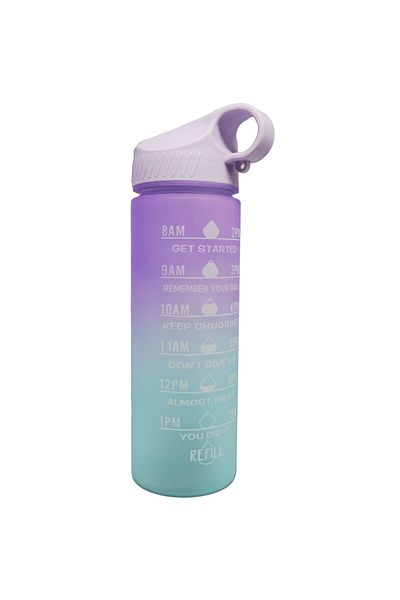 PUFO Graduated Water Bottle For Sports, Fitness, Training, With Straw Included, 500 ml