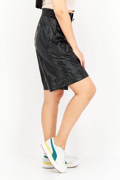 Rains Women Regular Fit Plain Shorts, Black