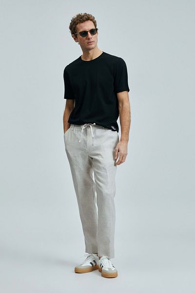 Lufian 111020259 Junya Men's Basic T-Shirt Men's T-Shirt Black