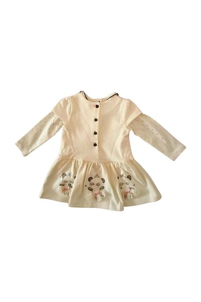 Chicco Long-sleeved dress with panda print, Chicco, 9 months