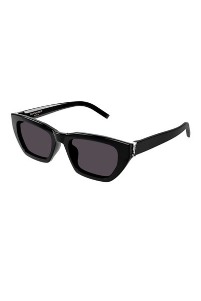 Saint Laurent SLPM127/F001 Women's Sunglasses Black Bone Frame Smoked Lens UV400
