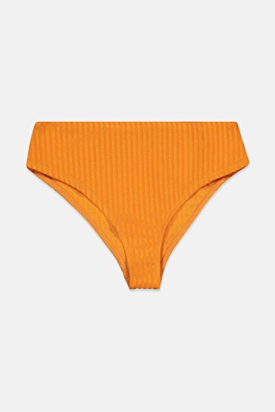 Missguided Women Textured Bikini Bottom, Orange