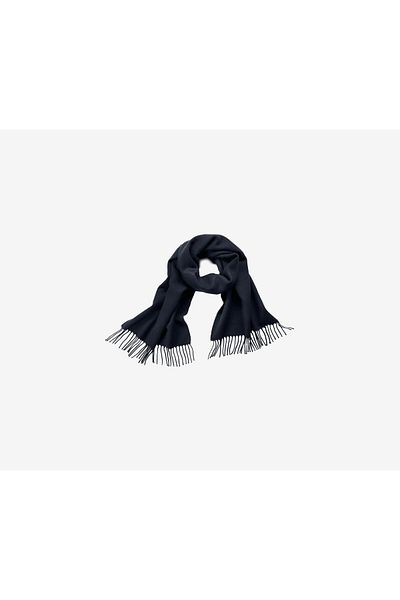 Tchibo Women Scarfs With Fringe, Dark Blue