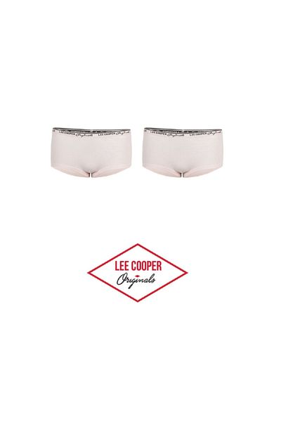 Lee Cooper Set of 2 pairs of hipster panties with logo waistband, pink, size L, Lee Cooper Originals