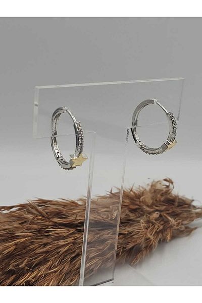 YUGENCONCEPT Gold/Silver Mix Star Steel Earrings