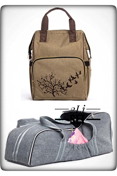 Avşar Baby 2 Li Bebek Taşıma Seti En İyi Anne Bebek Bakım Çantası ve Portbebe...