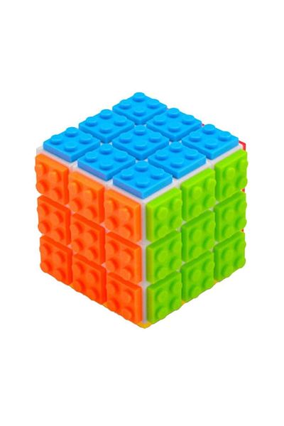 Toyska Cub Rubik 3x3x3 cu piese lego DIY, multicolor, Toyska®