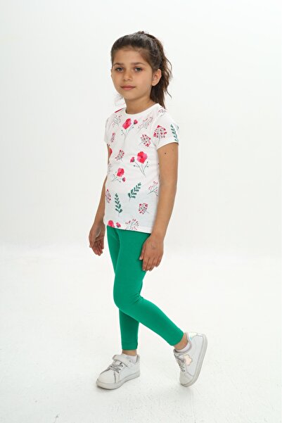 Toontoy Girl's Floral Printed Capri Suit