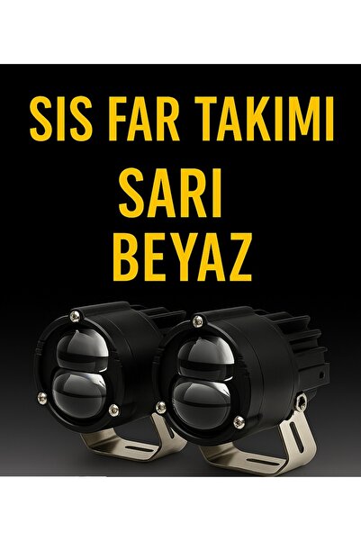 C9 Laser Sarı Beyaz Uzun Kısa Özellikli Motosiklet Sis Farı