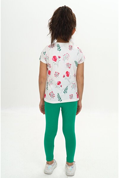 Toontoy Girl's Floral Printed Capri Suit